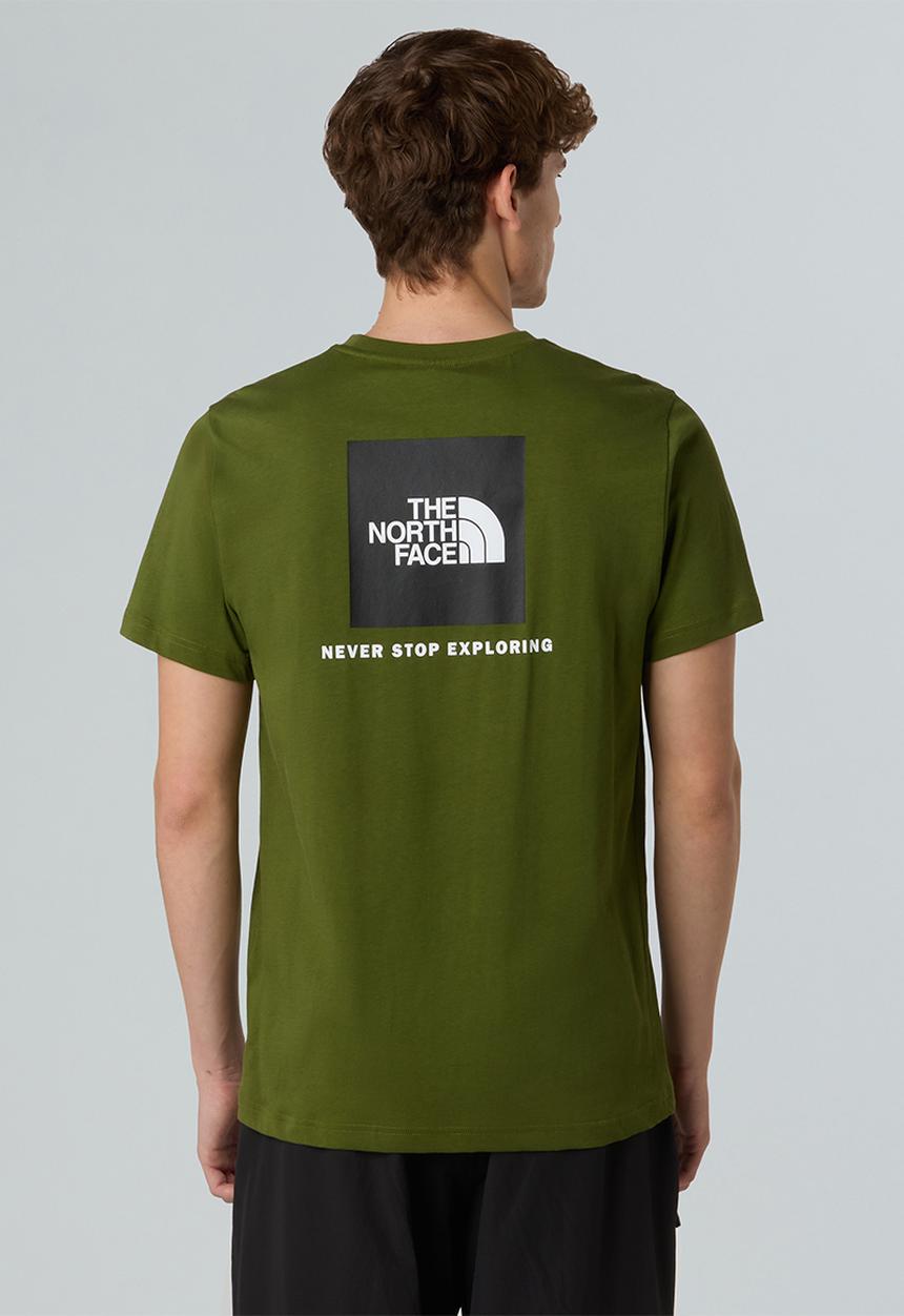 The North Face - S/S Box Nse Tee - Woodland Green-TNF Black (DIW)