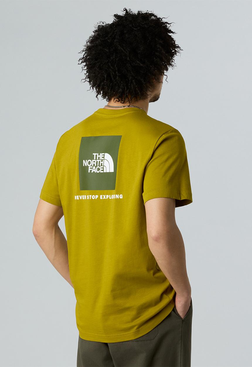 The North Face - S/S Box Nse Tee - Deep Dijon-Woodland Green (F9K)