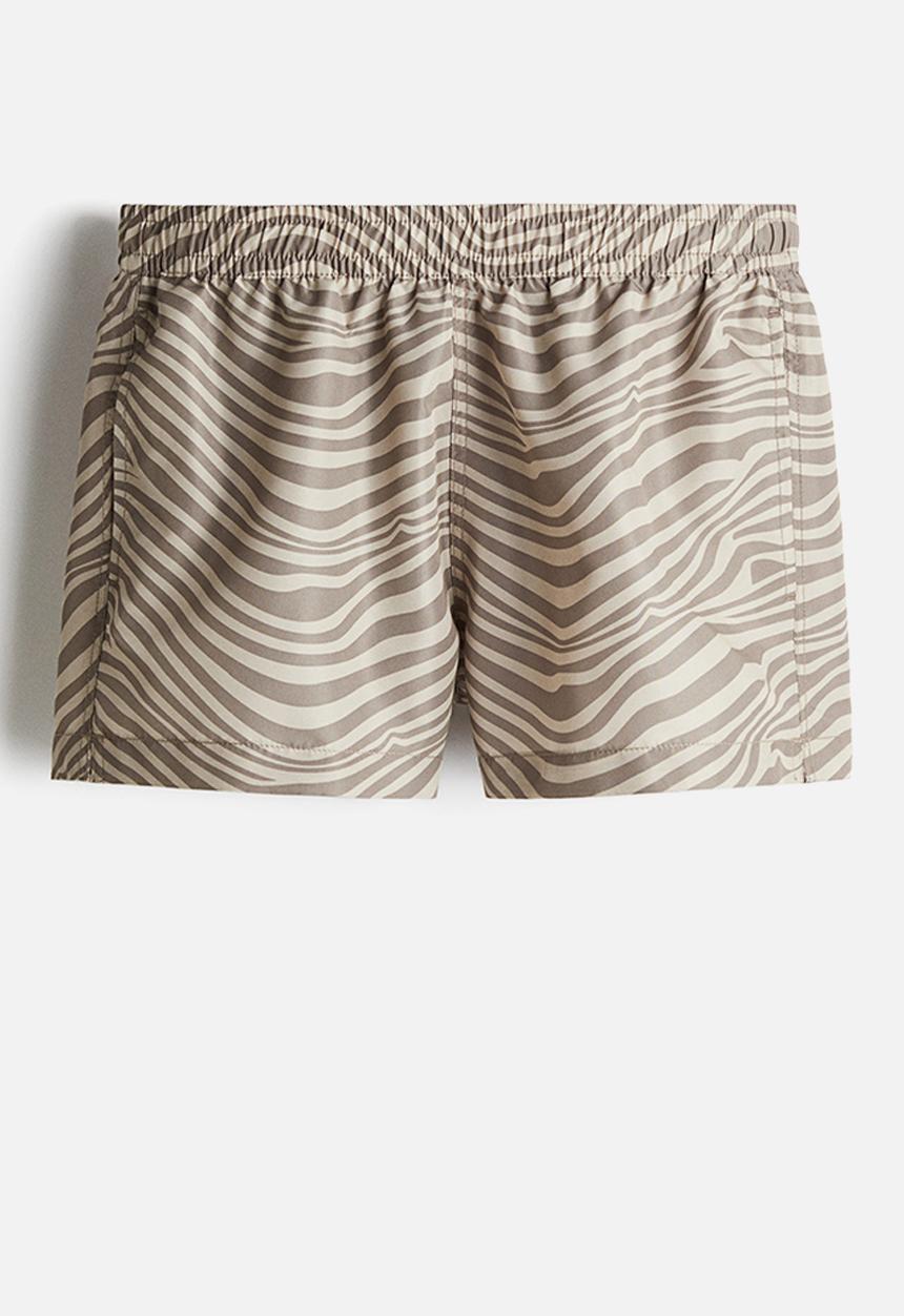 H&M - Patterned swim shorts - beige zebra-print