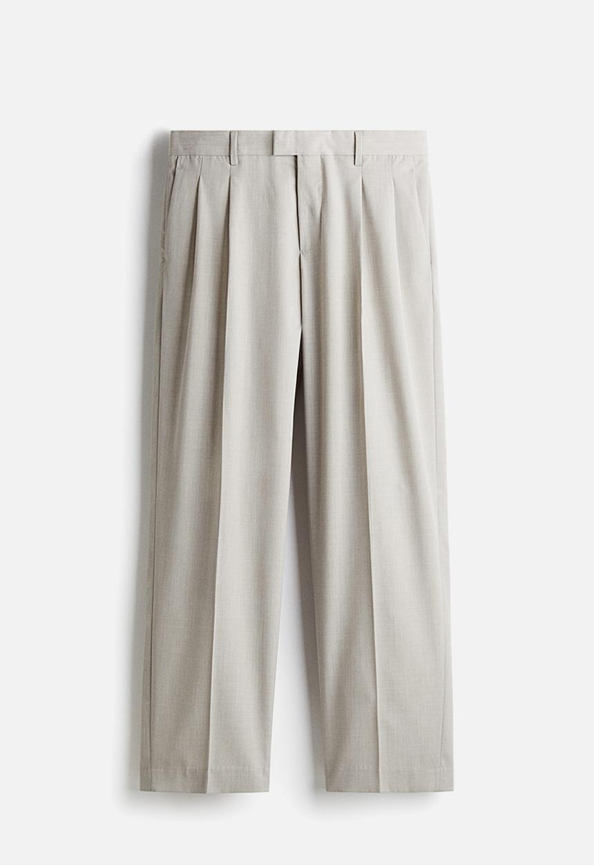 H&M - Regular fit suit trousers - light beige