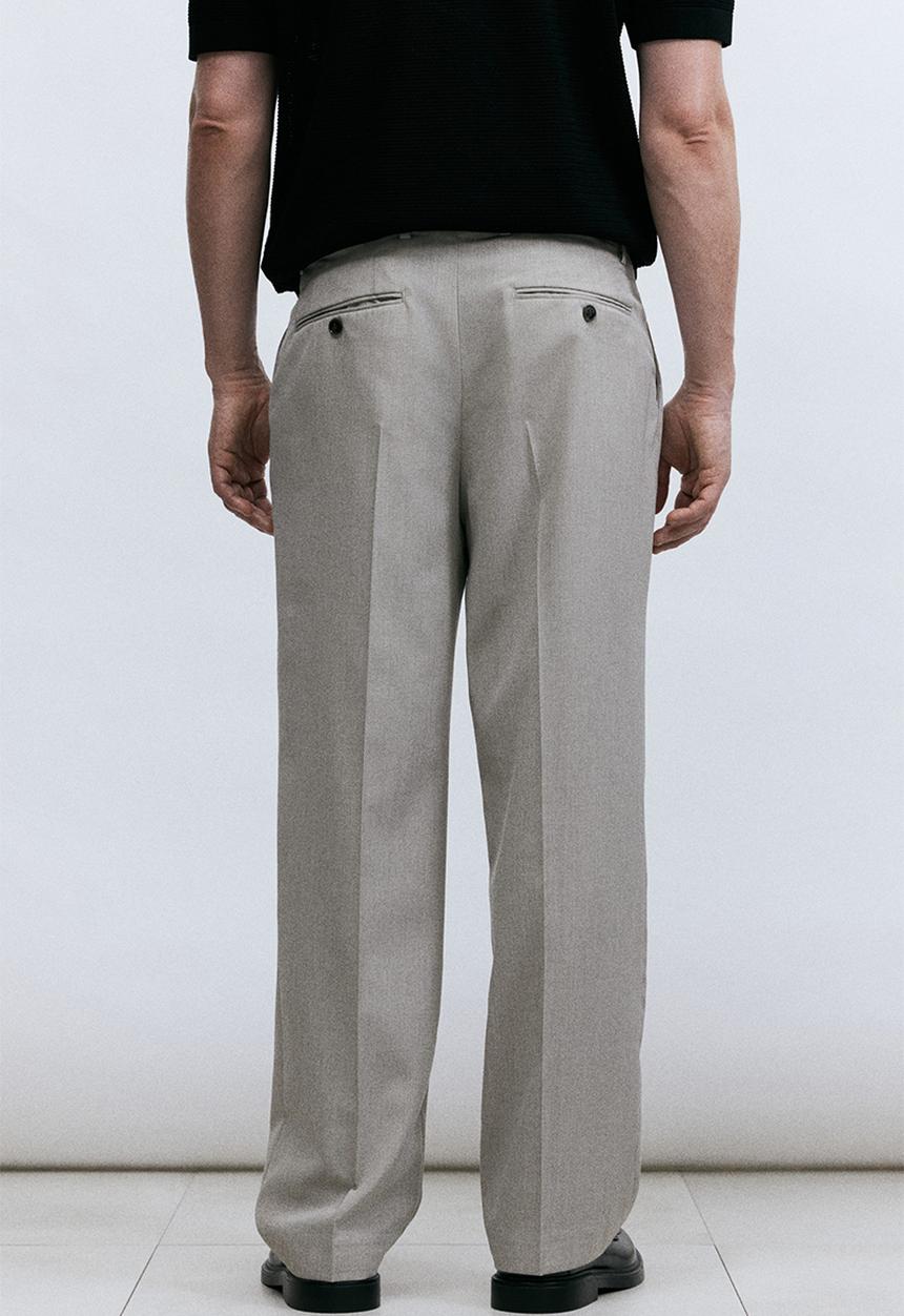 H&M - Regular fit suit trousers - light beige