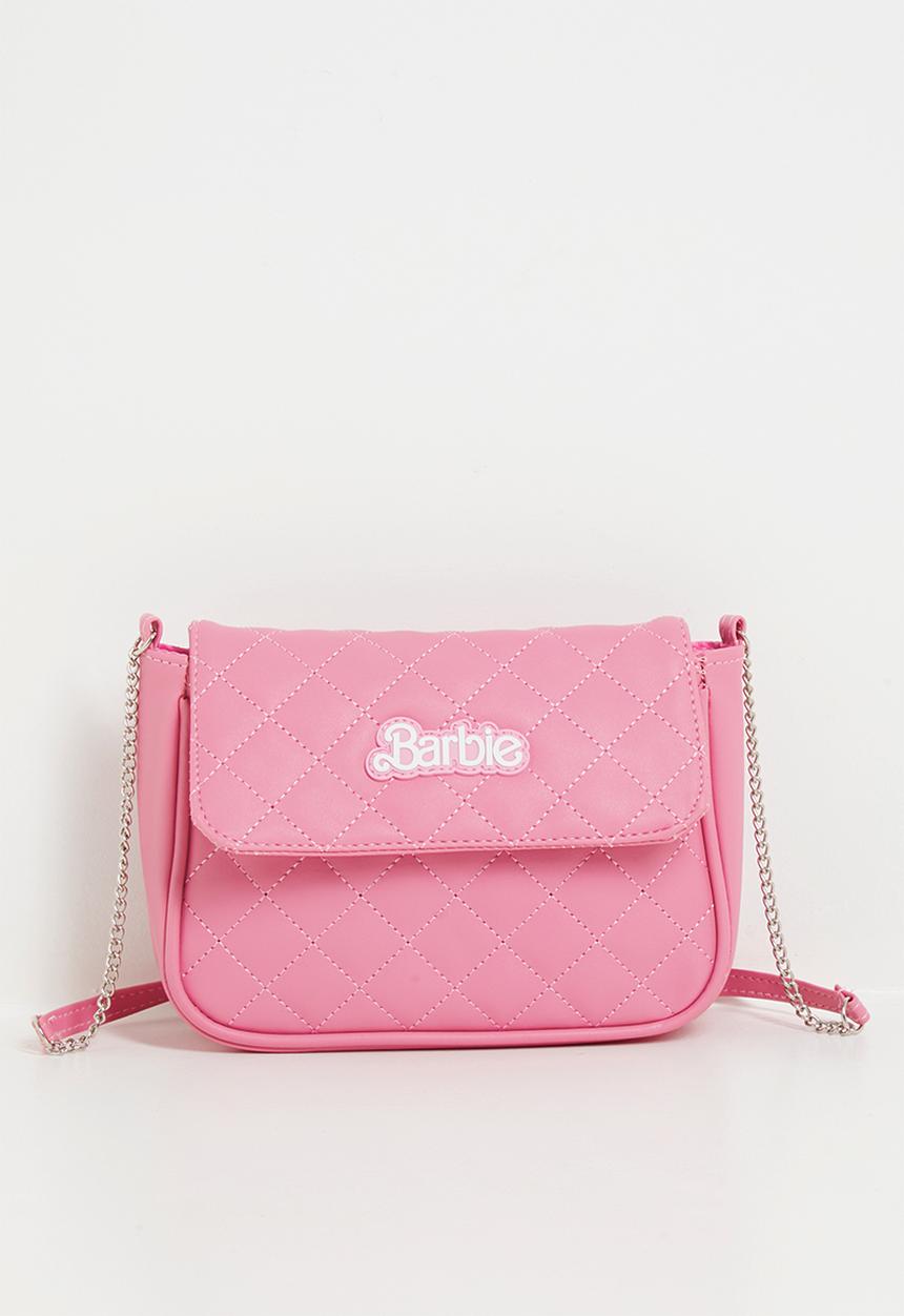 Pop Candy - Barbie quilted sling bag with sewn-on rubber patch - pink