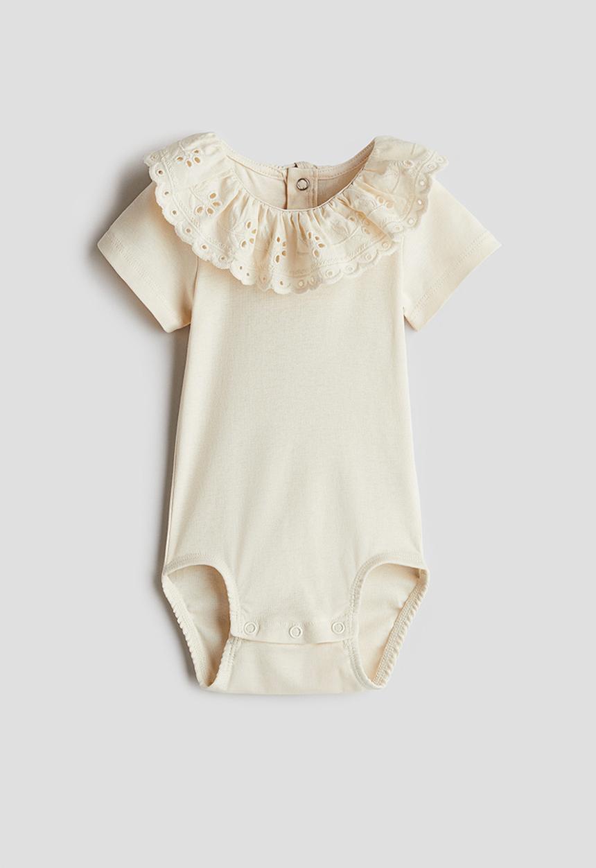 H&M - Collared bodysuit - light beige