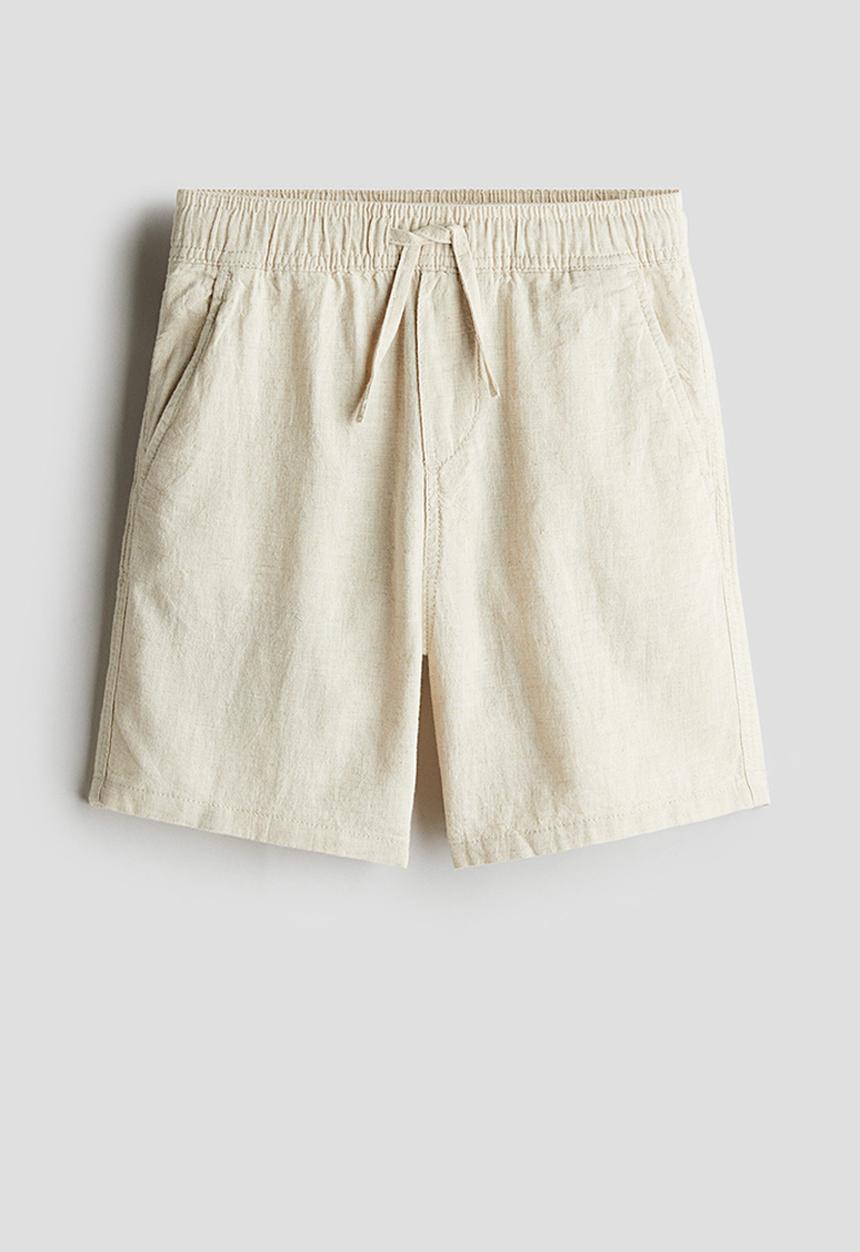 H&M - Linen-blend shorts - light beige