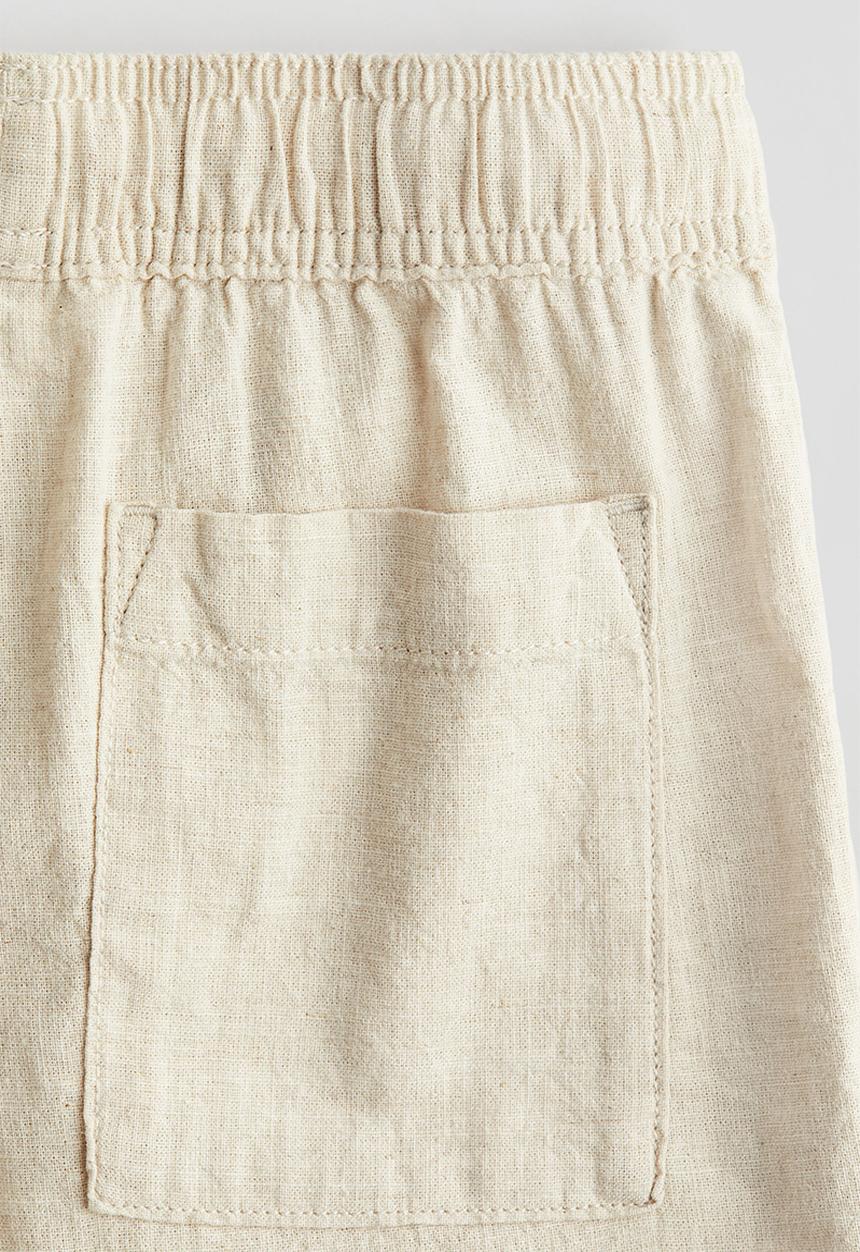 H&M - Linen-blend shorts - light beige