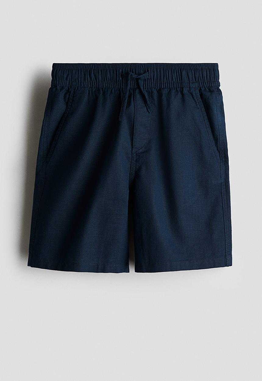 H&M - Linen-blend shorts - navy blue