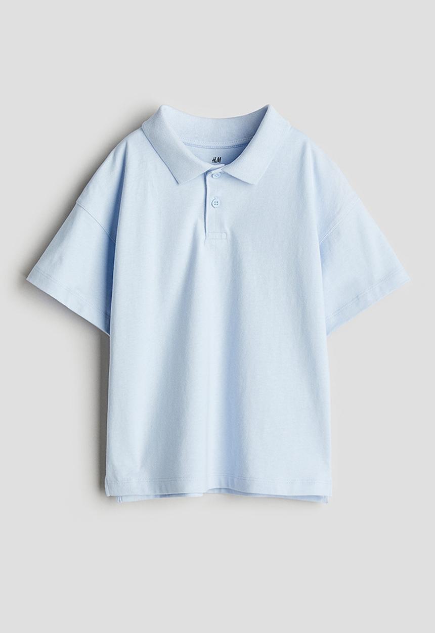 H&M - Cotton polo shirt - light blue