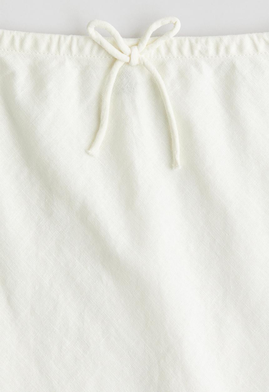 H&M - Linen blend skirt - white