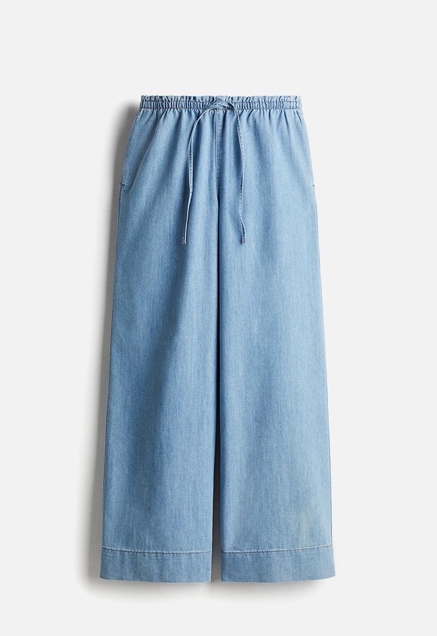 H&M - Denim pull-on trousers - light denim blue