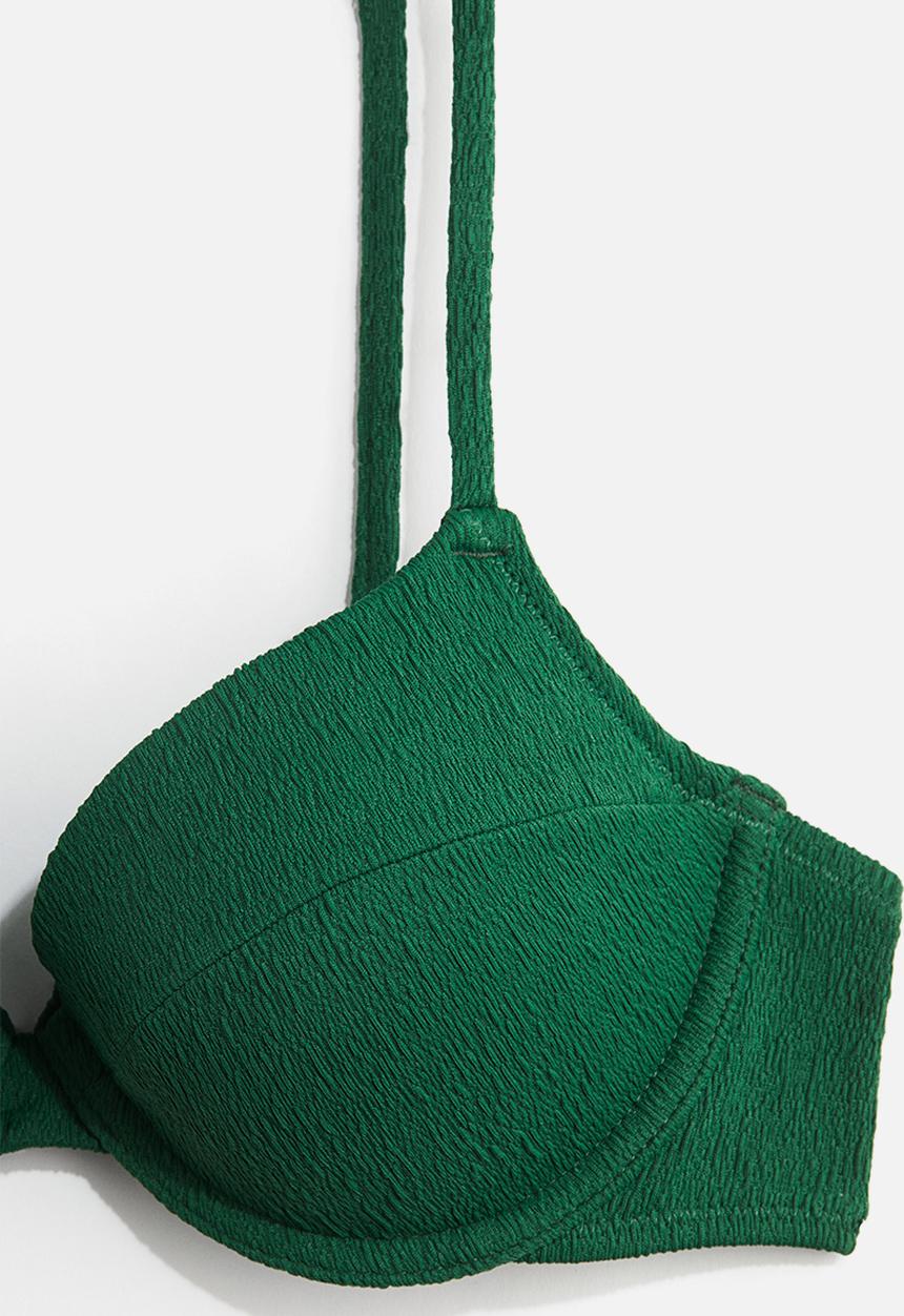 H&M - Push-up bikini top - dark green