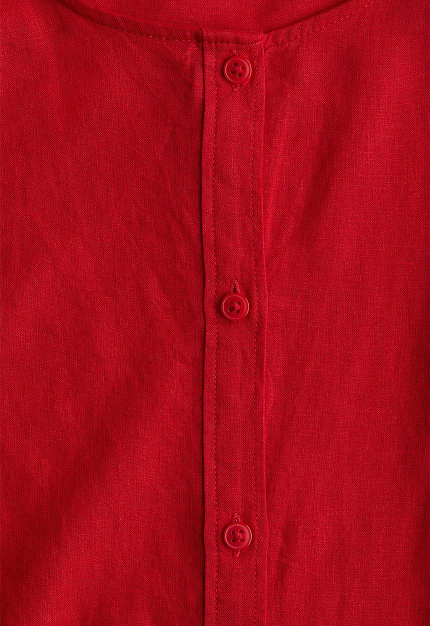 H&M - Linen-blend blouse - red