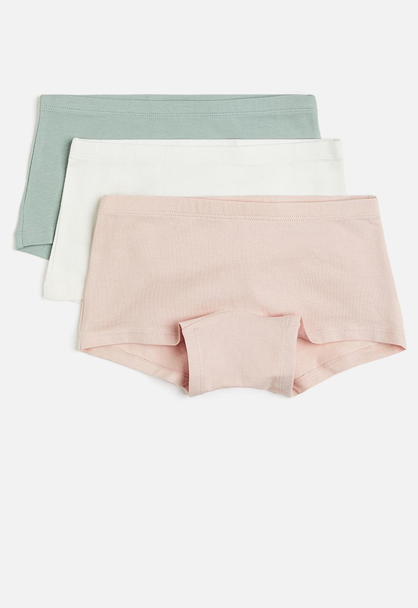 H&M - 3-Pack boxer briefs - sage green/light pink