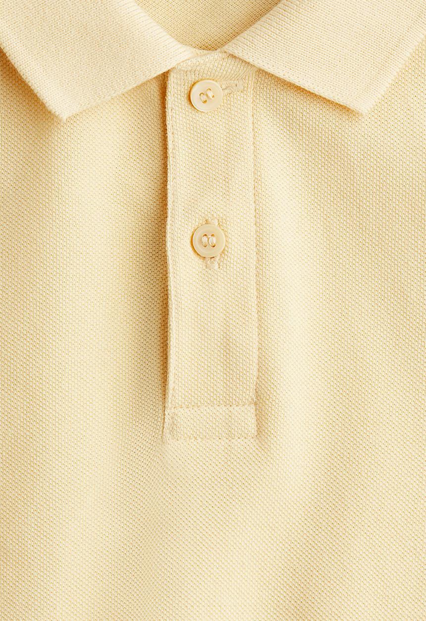 H&M - Cotton piqué polo shirt - yellow