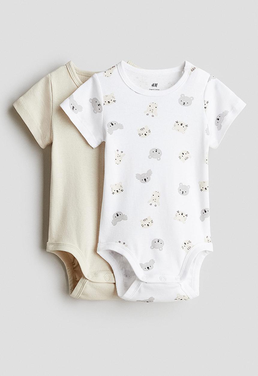 H&M - 2-Pack short-sleeved bodysuits - white/koalas 