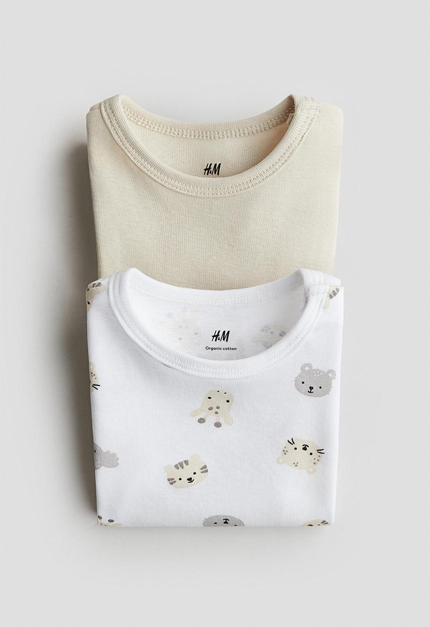 H&M - 2-Pack short-sleeved bodysuits - white/koalas 