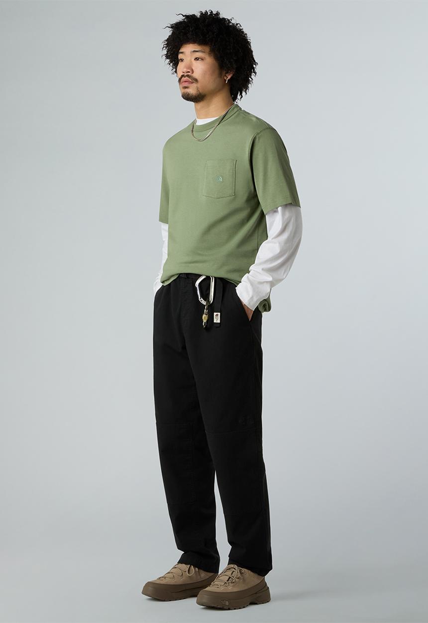 The North Face - Short Sleeve Dome Relaxed Pocket Tee - Bark Mist (BO9)