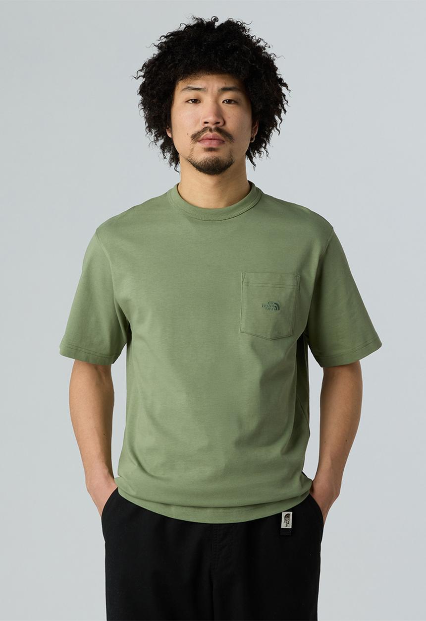 The North Face - Short Sleeve Dome Relaxed Pocket Tee - Bark Mist (BO9)