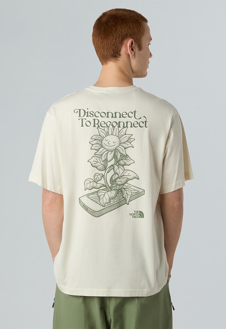 The North Face - Short Sleeve Connect Relaxed Tee - Graphic - White Dune (QLI)