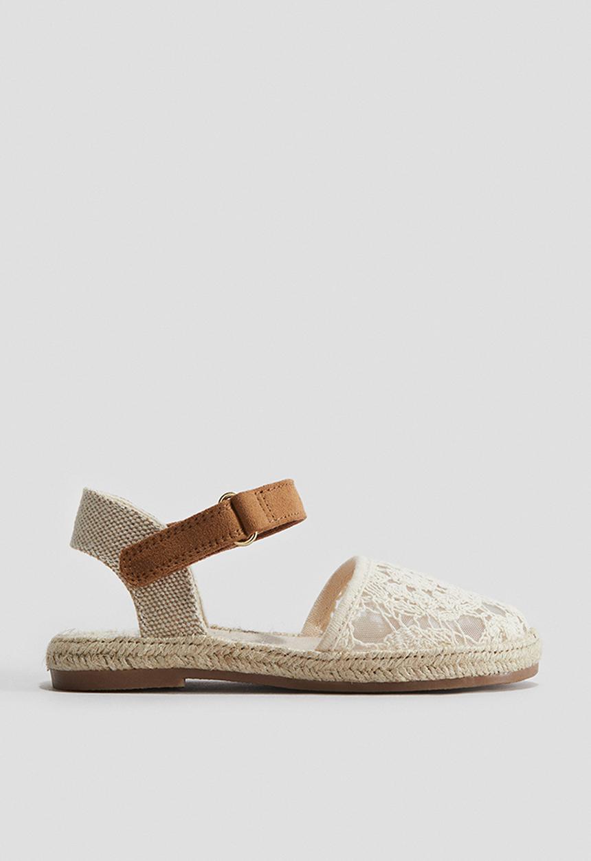 H&M - Crochet-look sandals - cream 