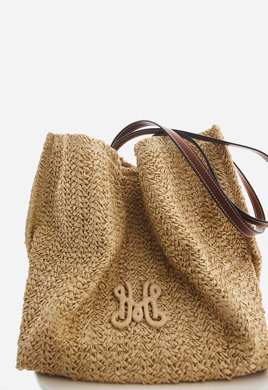 H&M - Straw shopper - beige/brown