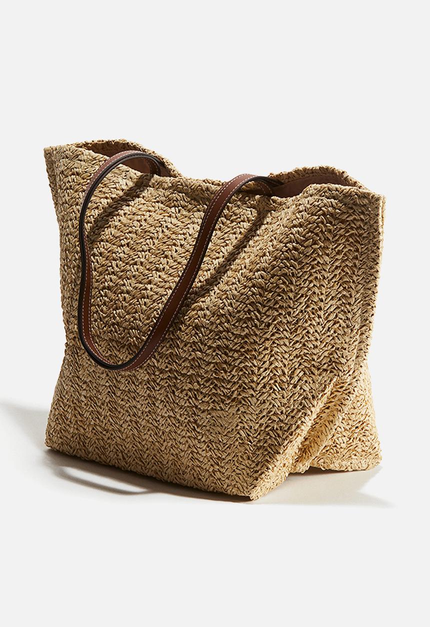 H&M - Straw shopper - beige/brown