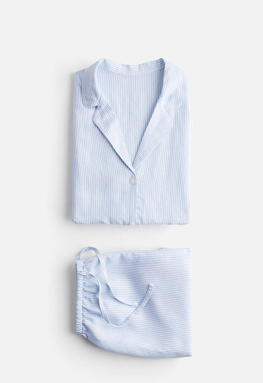 H&M - Linen-blend pyjamas - light blue