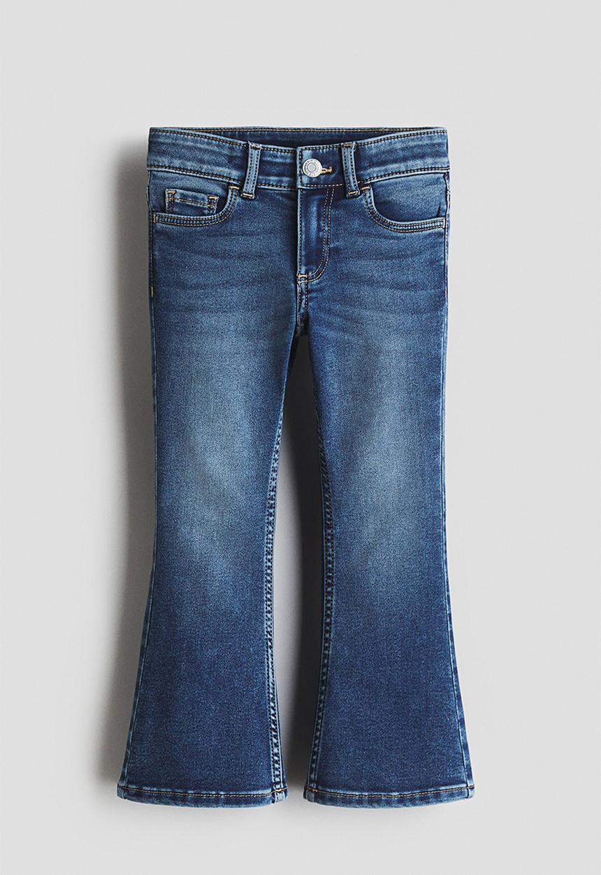 H&M - Super soft flared leg jeans - dark denim blue