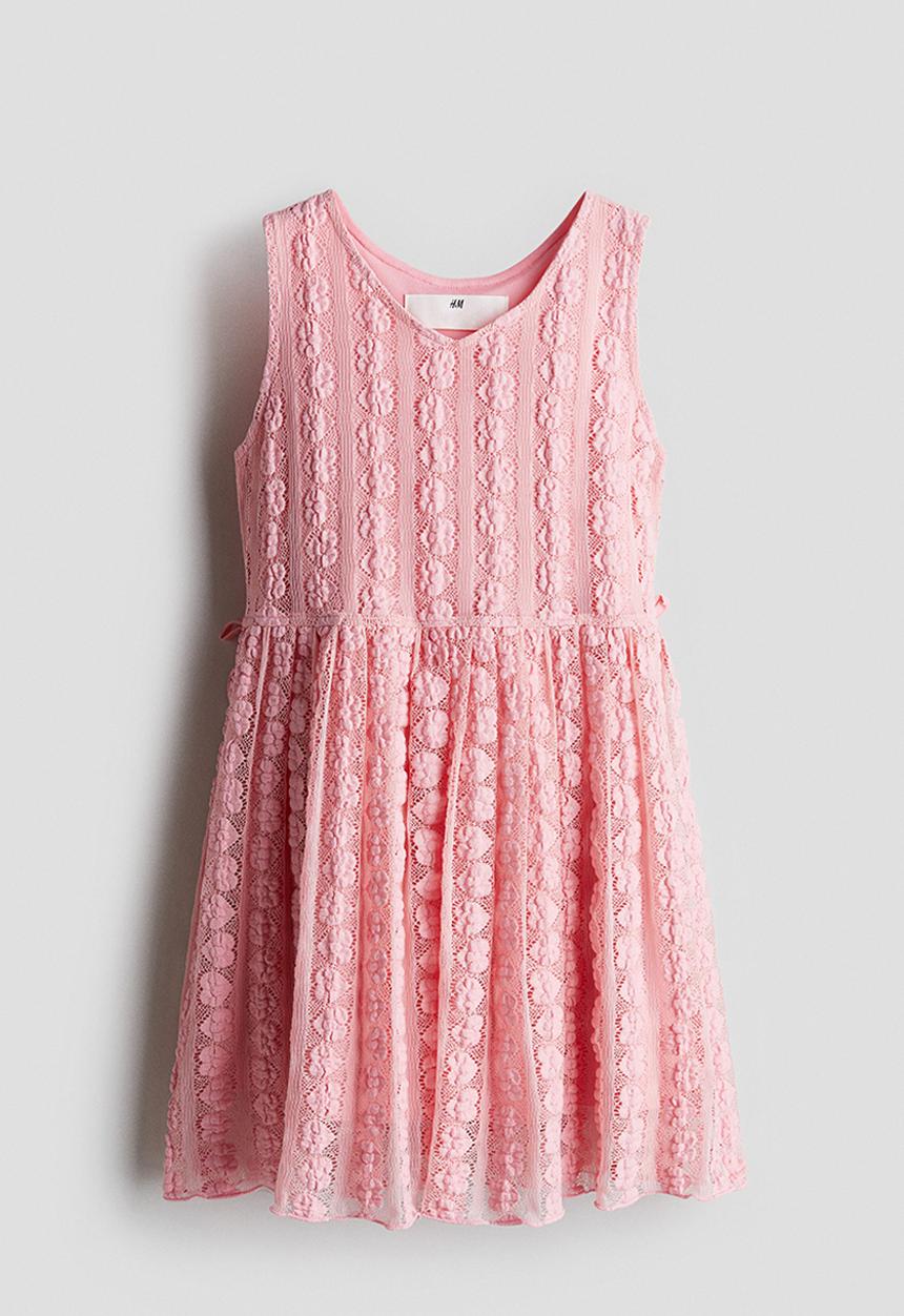 H&M - Lace-look dress - pink