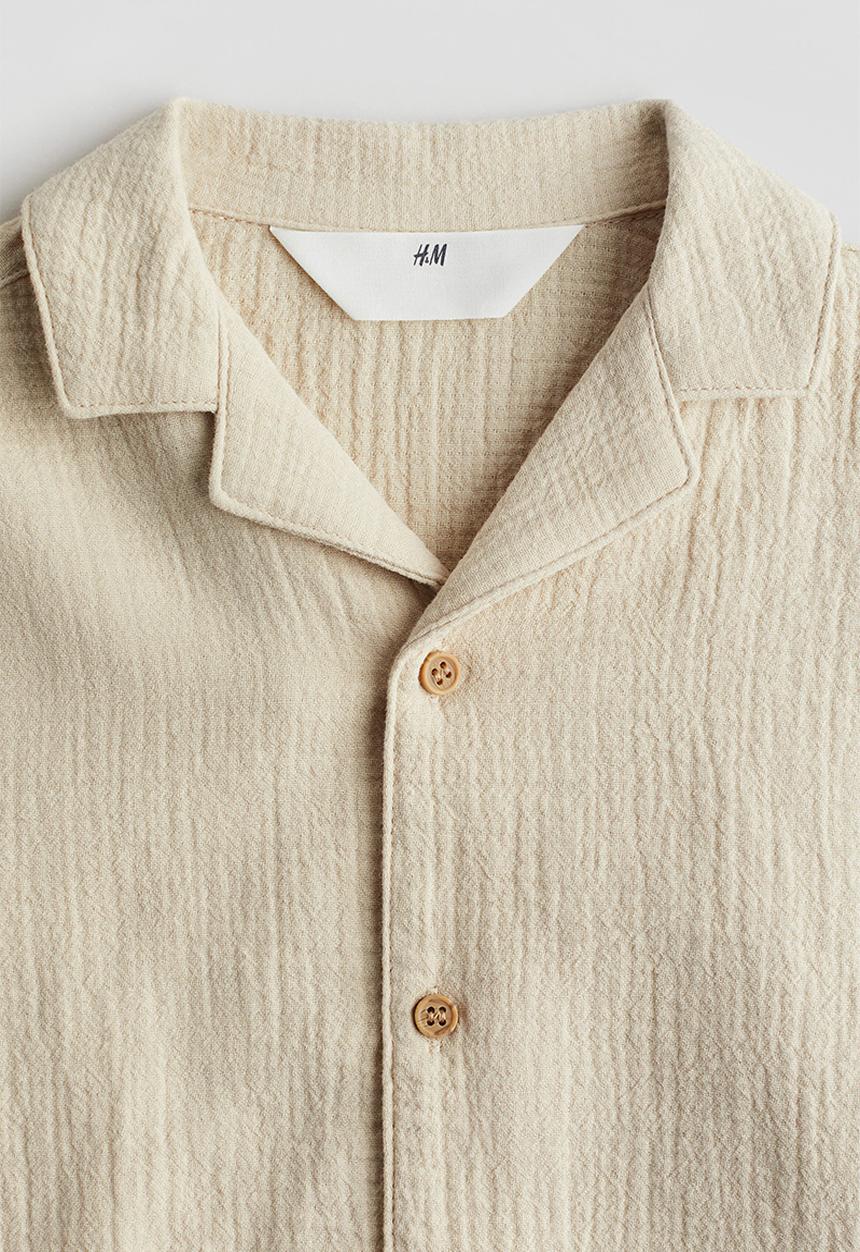 H&M - Cotton resort shirt - beige