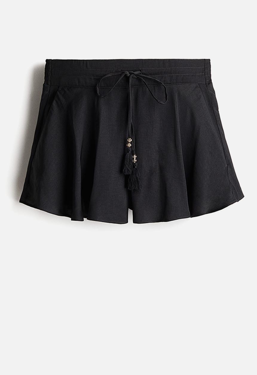 H&M - Airy drawstring shorts - black