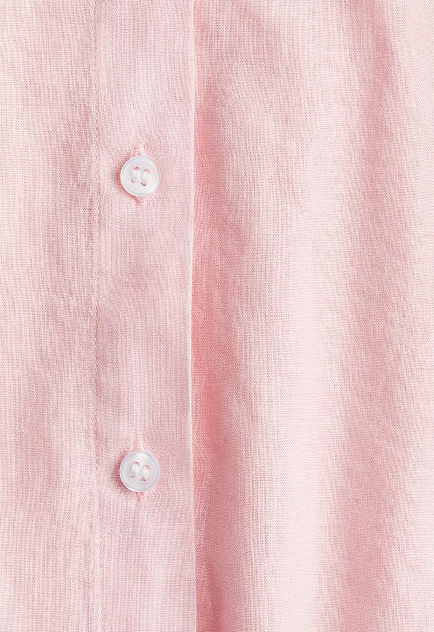 H&M - Linen-blend shirt - light pink 
