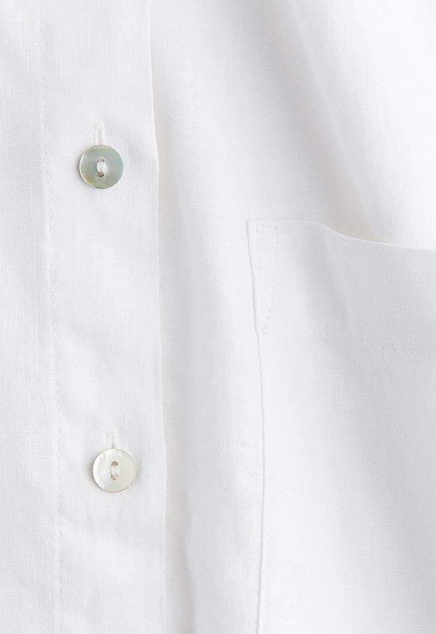 H&M - Linen-blend shirt - white