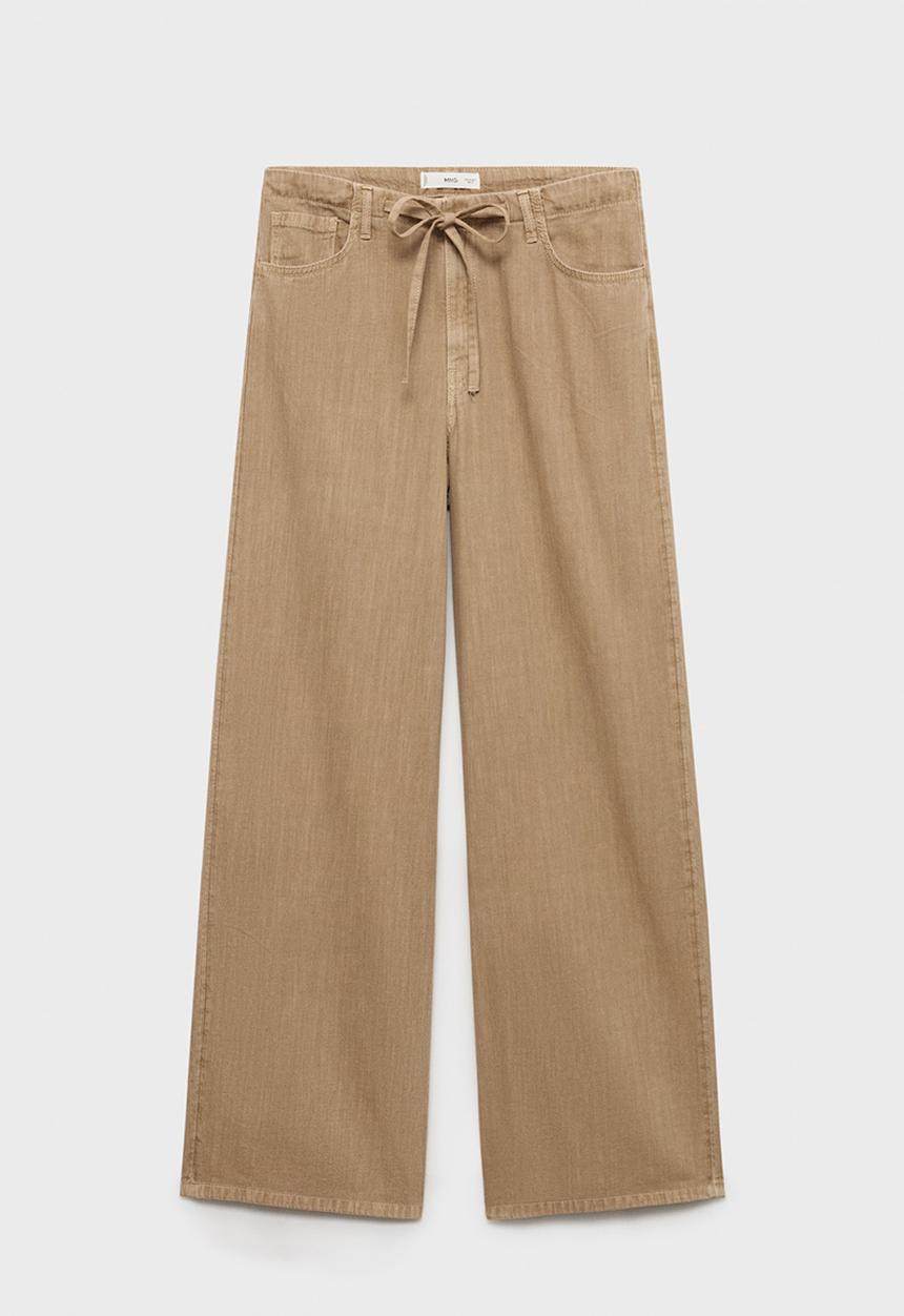 MANGO - Trousers Mery - Light/Pastel Brown