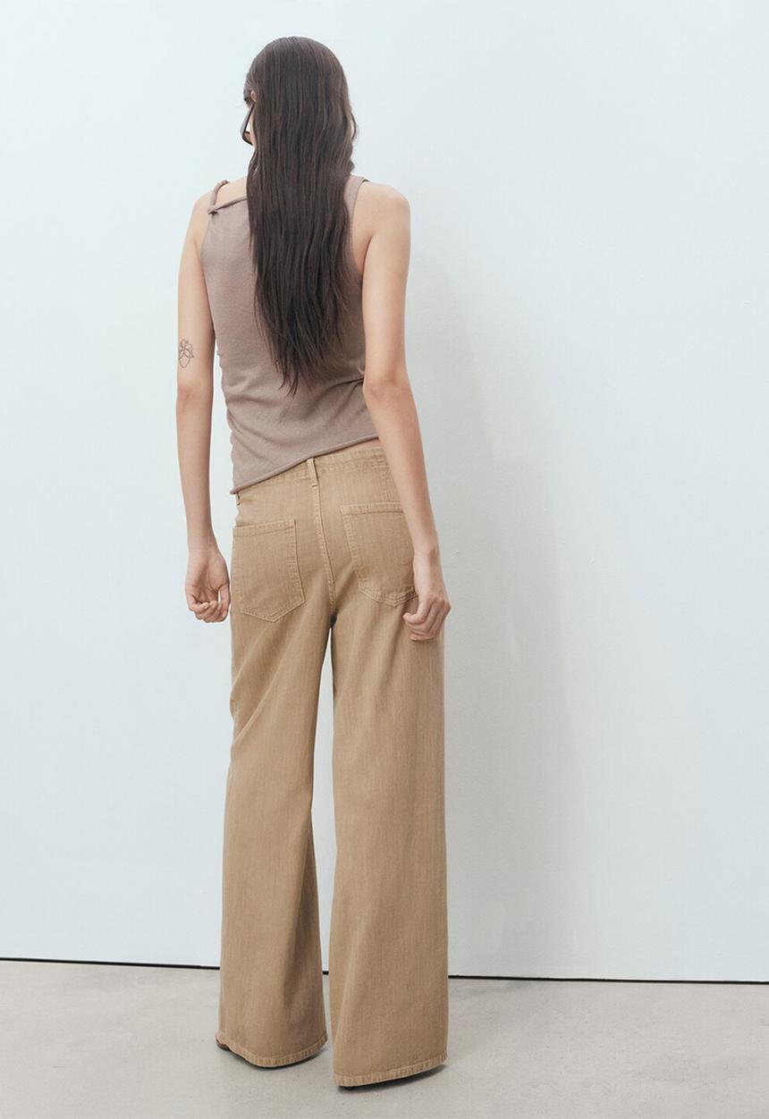 MANGO - Trousers Mery - Light/Pastel Brown