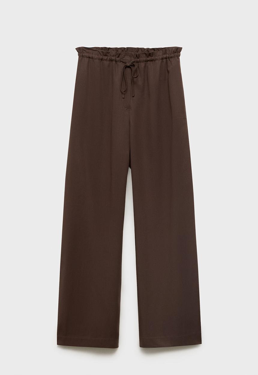 MANGO - Trousers Cel - Dark Brown