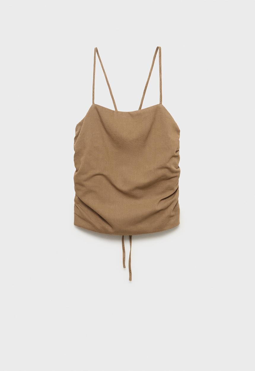 MANGO - Top James - Light/Pastel Brown