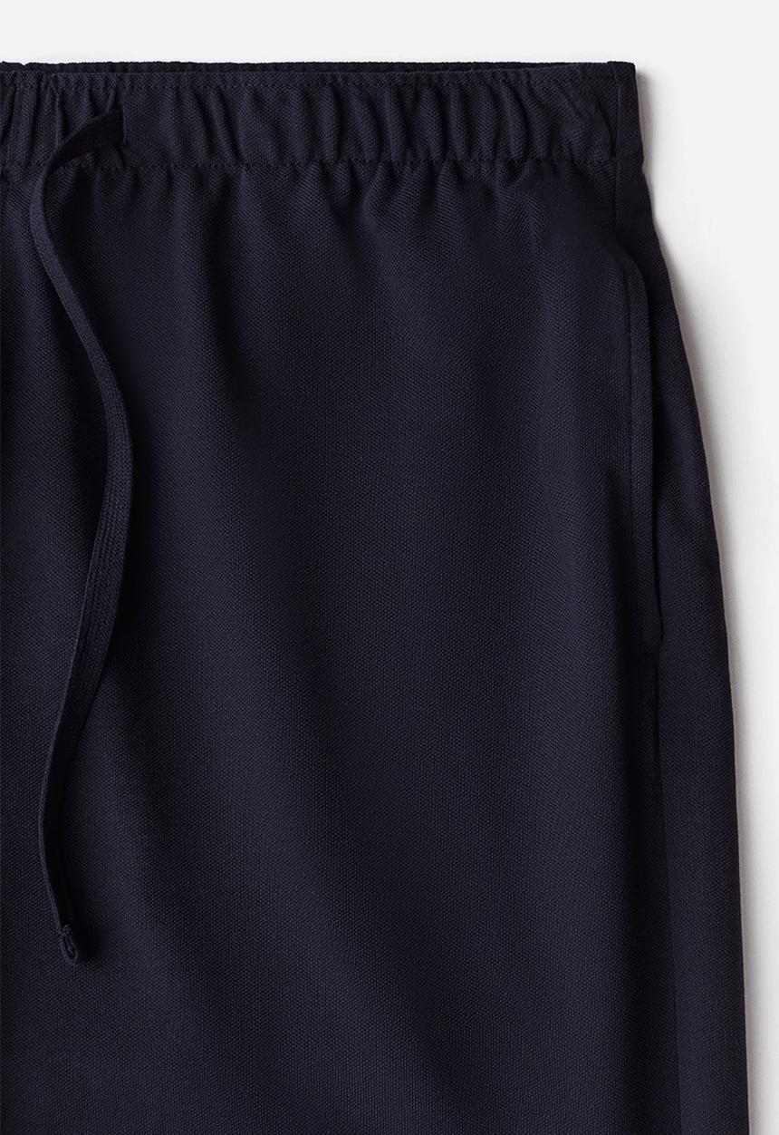 H&M - Relaxed fit knee-length piqué shorts - navy blue