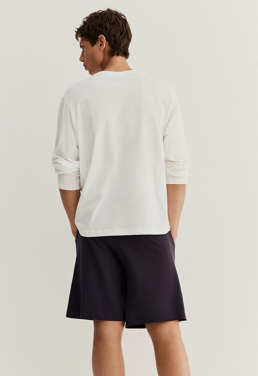 H&M - Relaxed fit knee-length piqué shorts - navy blue
