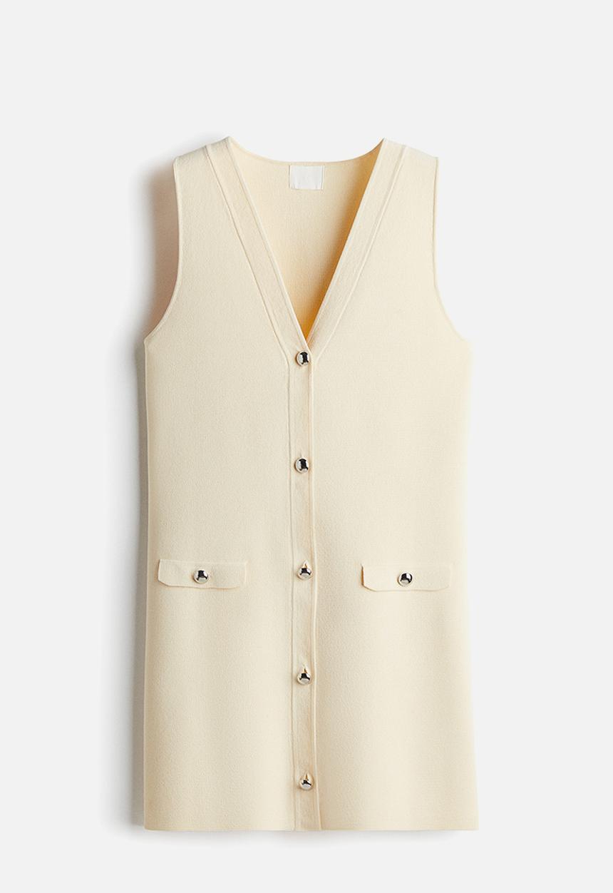 H&M - V-neck dress - pale yellow