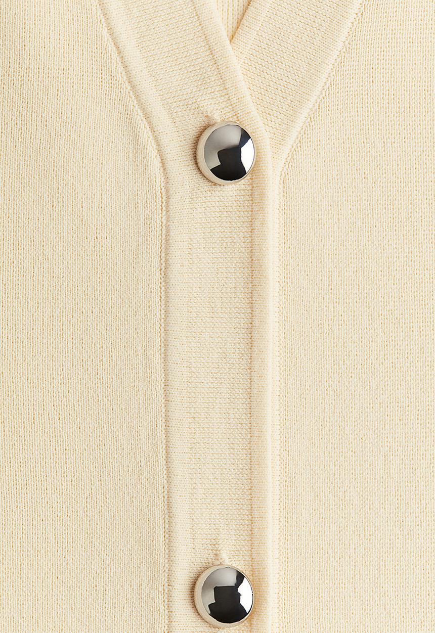 H&M - V-neck dress - pale yellow