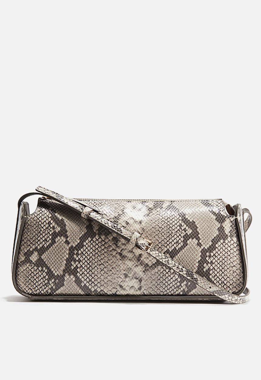 H&M - Shoulder bag - greige snakeskin-patterned