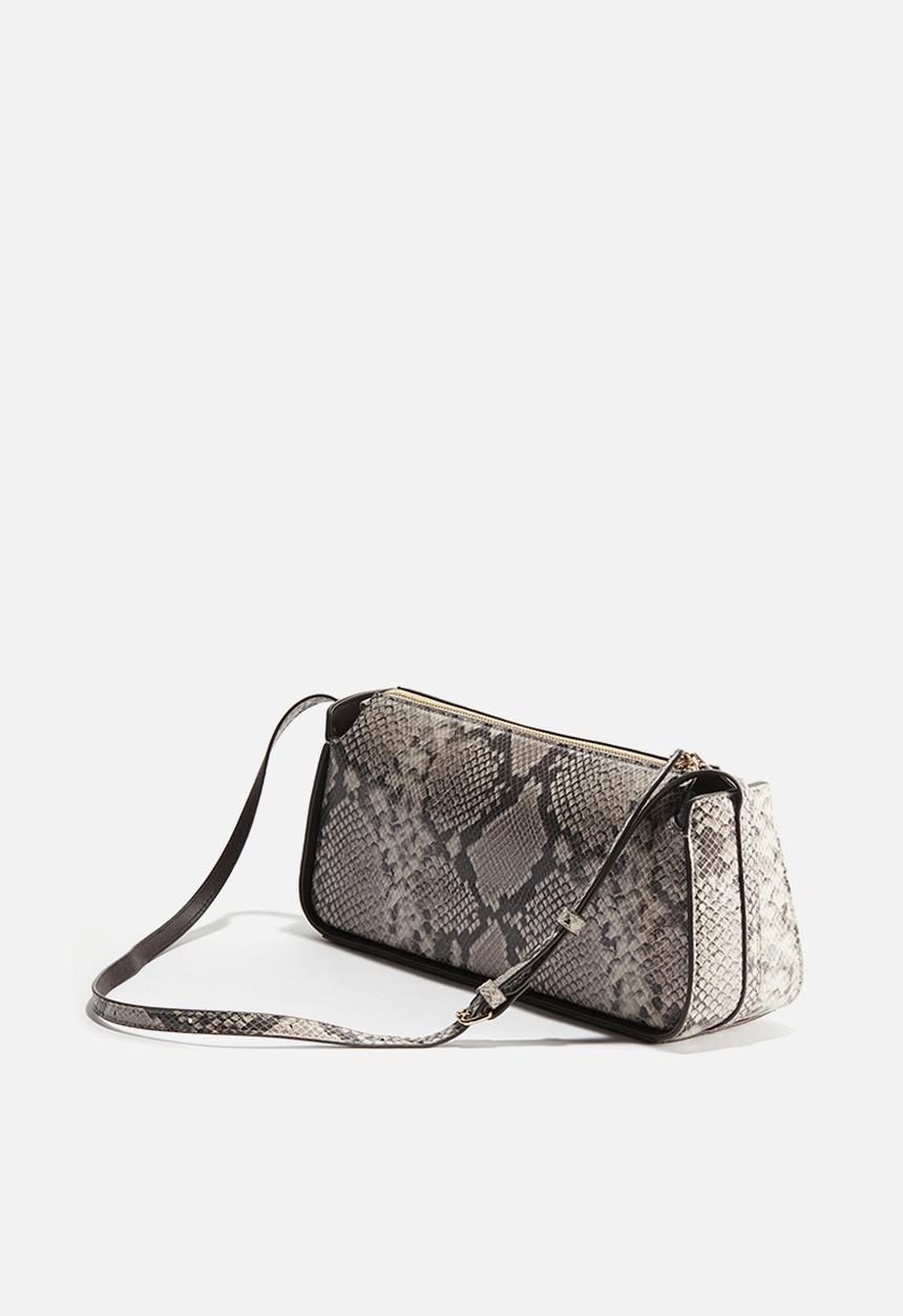 H&M - Shoulder bag - greige snakeskin-patterned