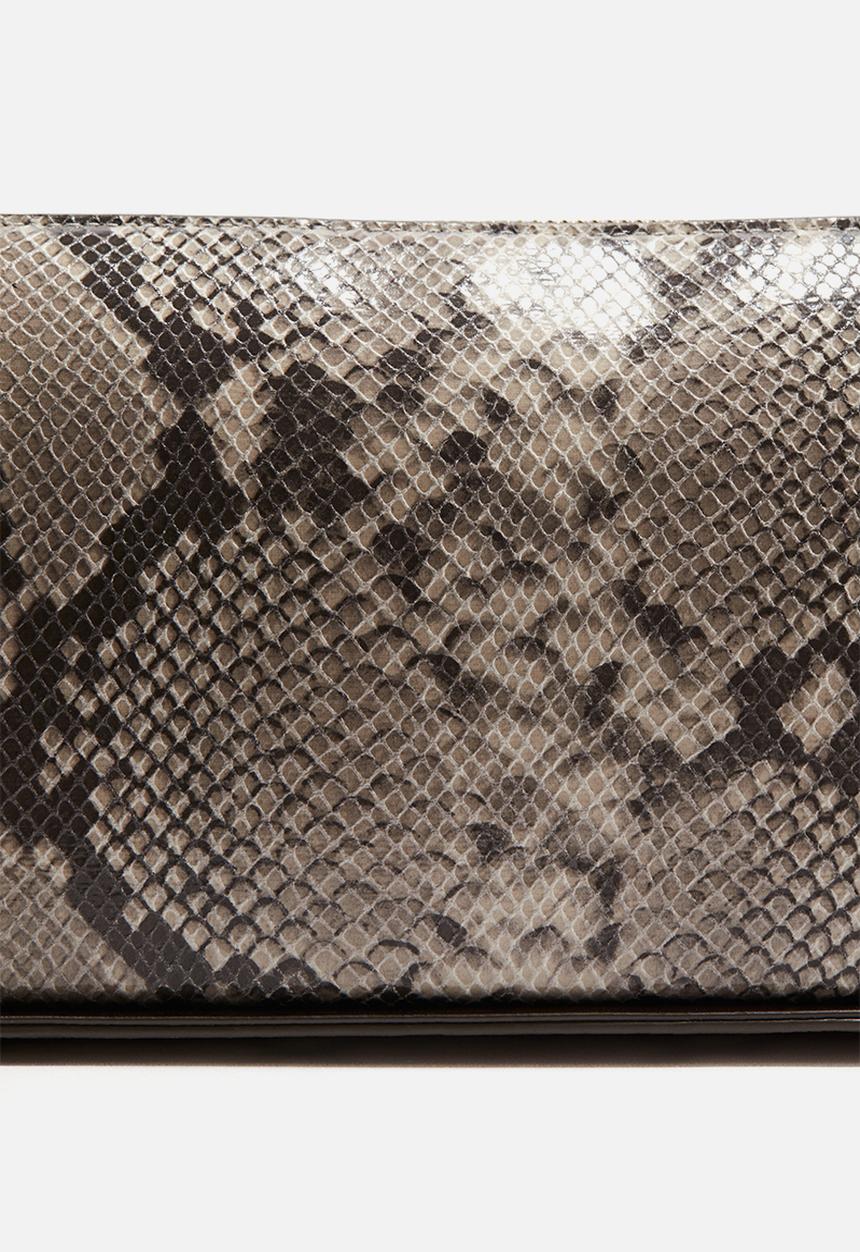 H&M - Shoulder bag - greige snakeskin-patterned