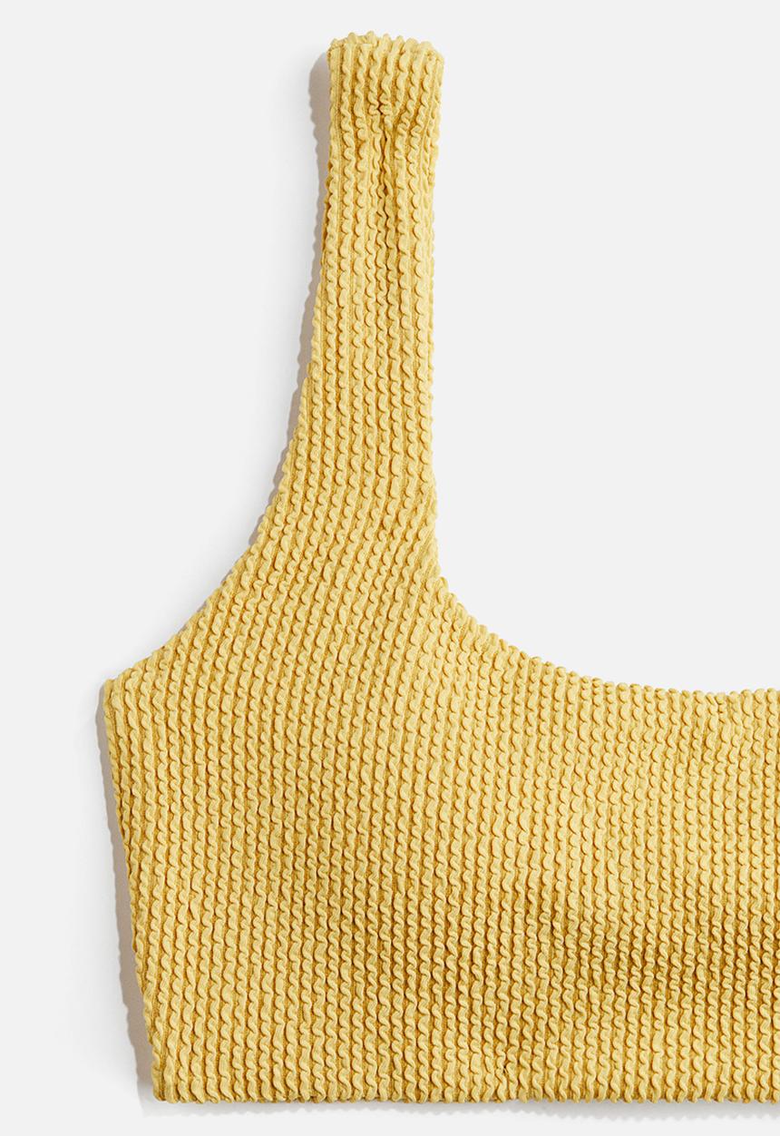 H&M - Padded bikini top - yellow