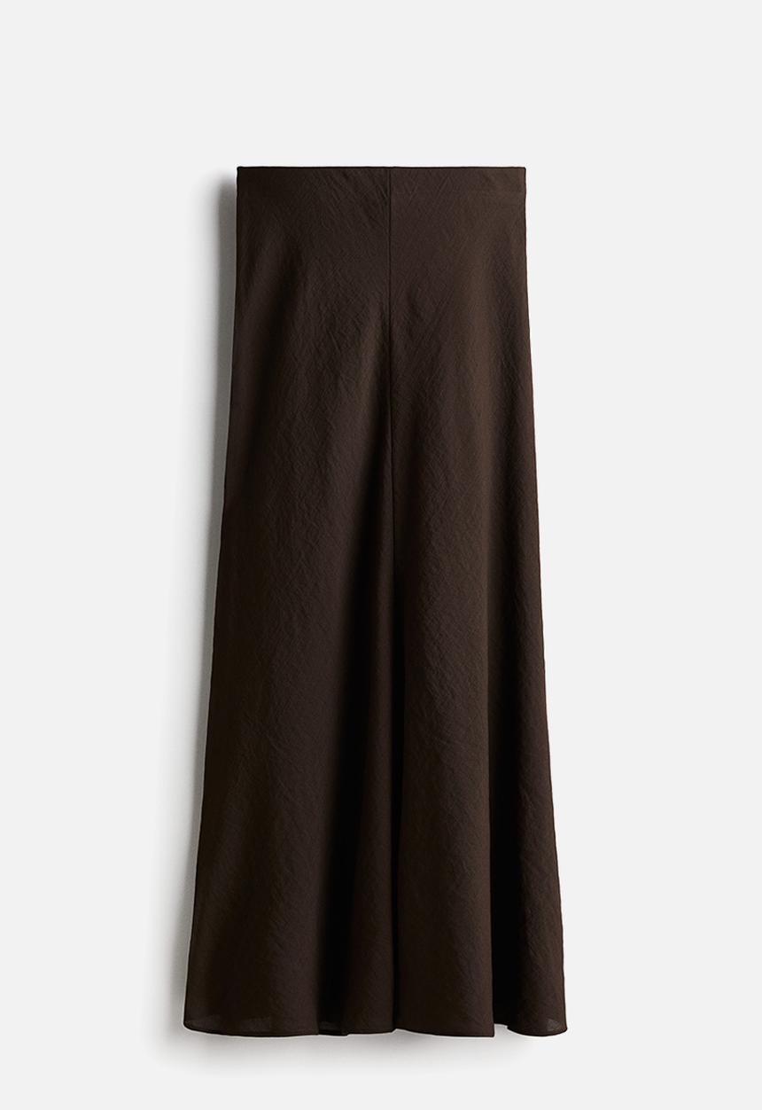 H&M - Slip skirt  - dark brown