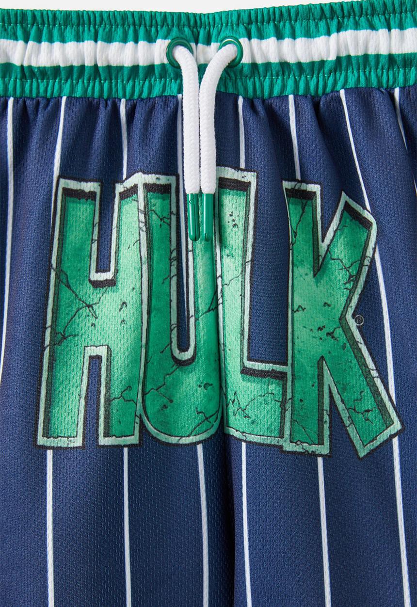 Cotton On - License basketball short - lcn mar deep dive/stripe/hulk