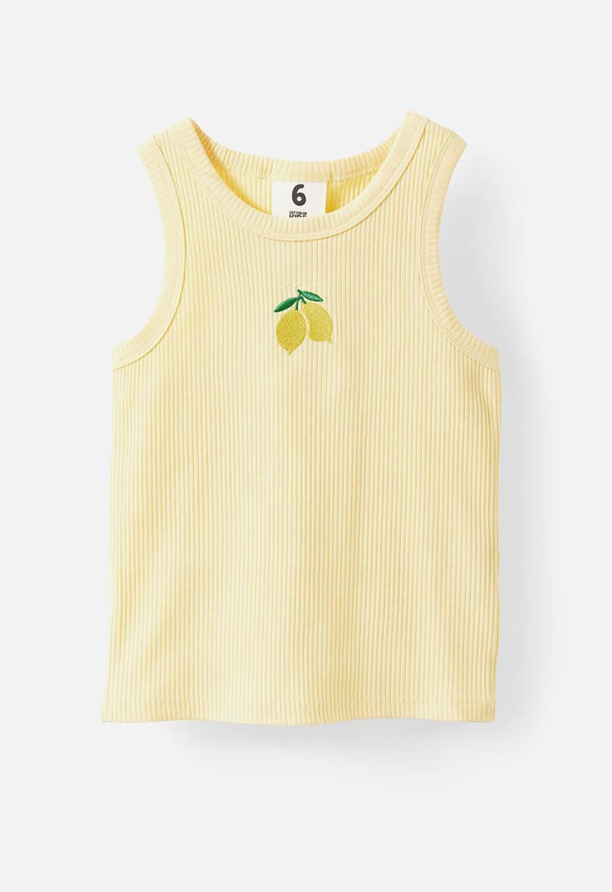 Cotton On - Eleanor tank - baby yellow/lemon