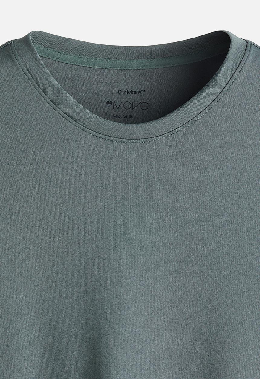 H&M - Regular fit sports top with drymove™ - turquoise 