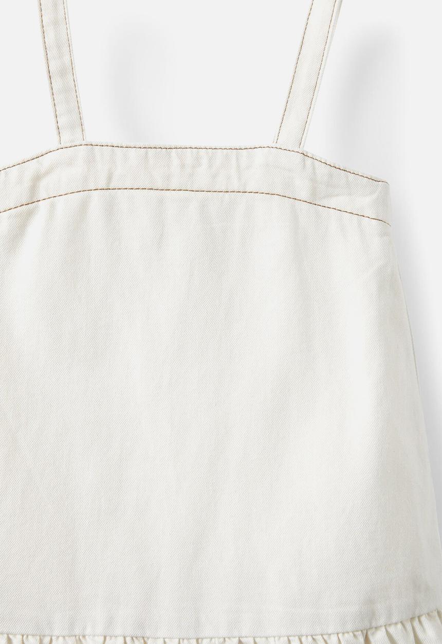 Cotton On - Denim bubble dress - hayman ecru