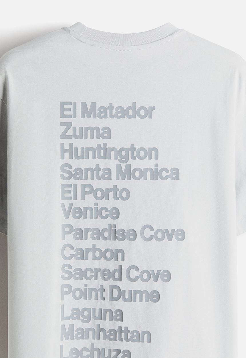 H&M - Loose fit printed t-shirt - light grey beach